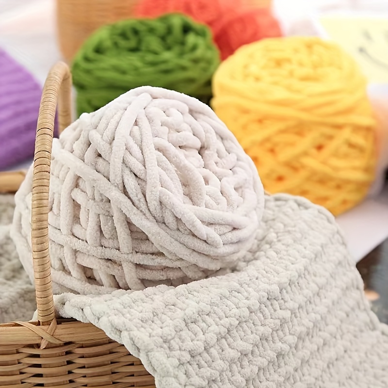 250g Chenille Thick Chunky Yarn For Knitting Merino Wool Yarn 2cm Thick  Yarns For Hand knitting Blanket Crochet Nest