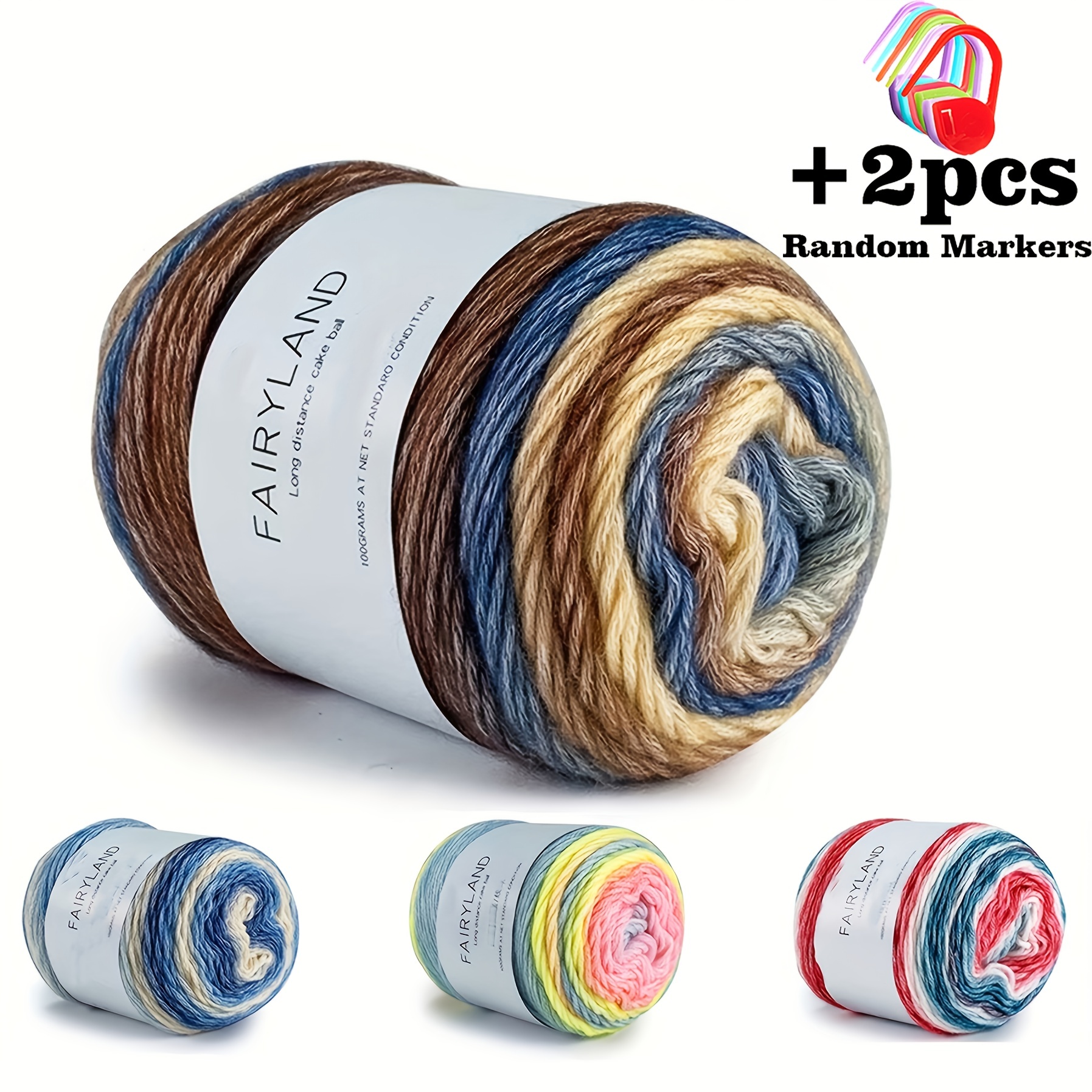 Shop Clearance! Yarn Crochet Polyester Cicle Line Single Middle Coarse Wool  Woven Neckerchief Yarns