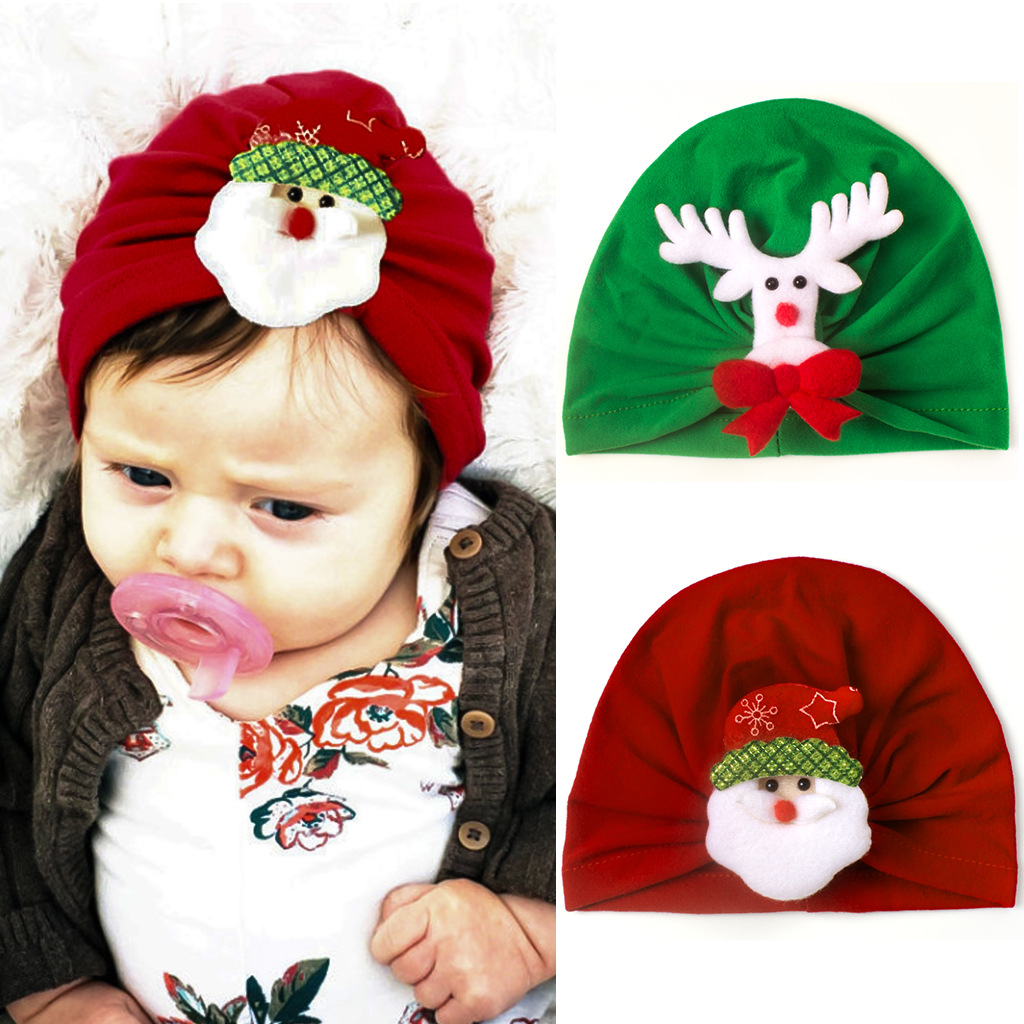 FINAL SALE Red: Baby Turban Headband Christmas Baby 