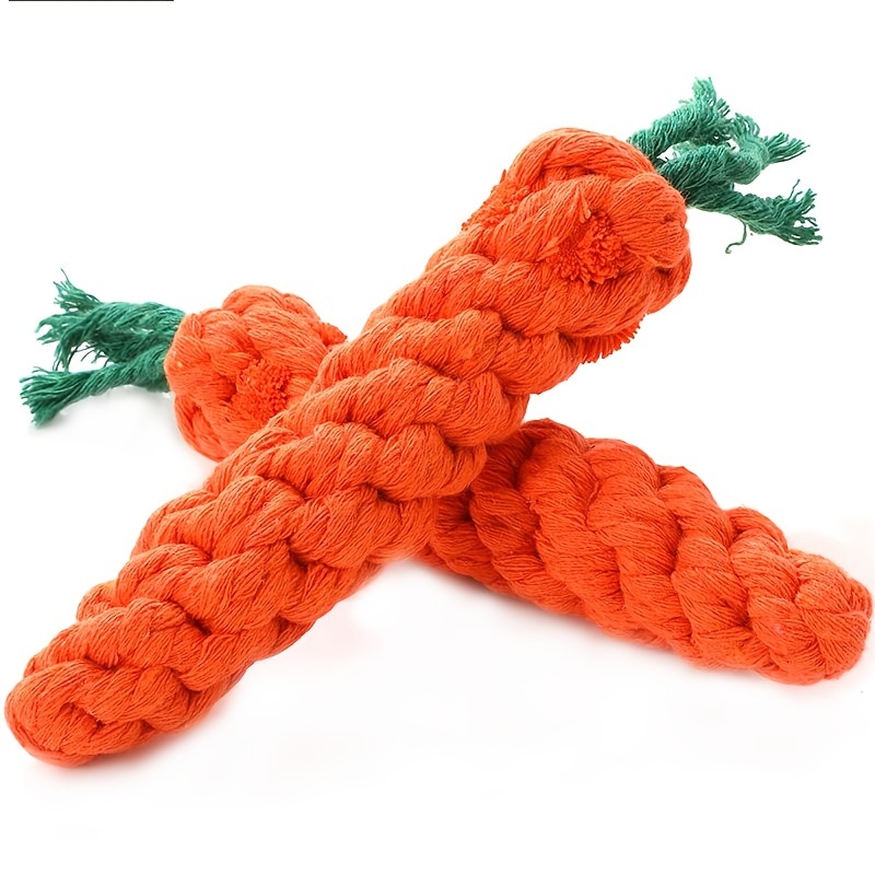 Rope Dog Toy - Carrot – Custom Pet Collars