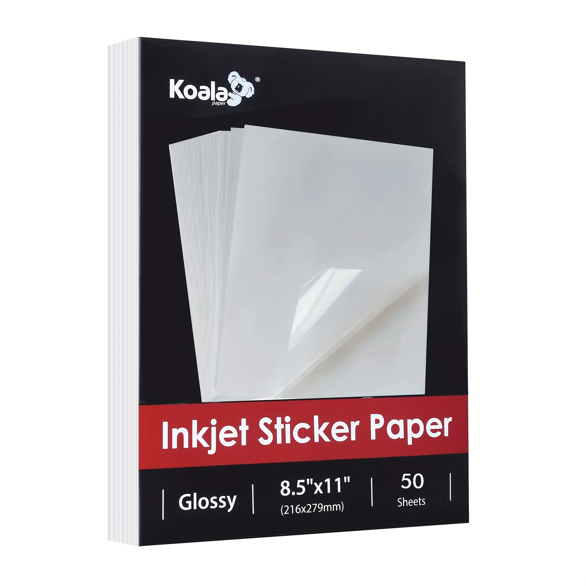 Premium Glossy Printable Magnet Sheets (8.5x11) 50 Sheets - White.
