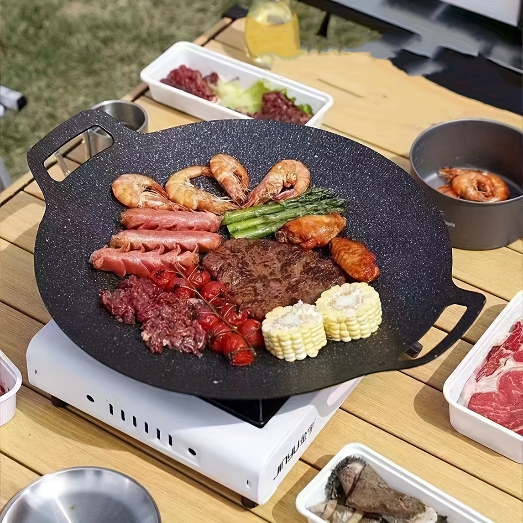 Cast Iron Campfire Griddle Outdoor Camping Multi - Temu