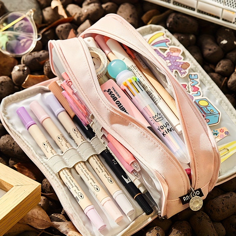 Standable pencil case, Macaron color, Korean style pencil case