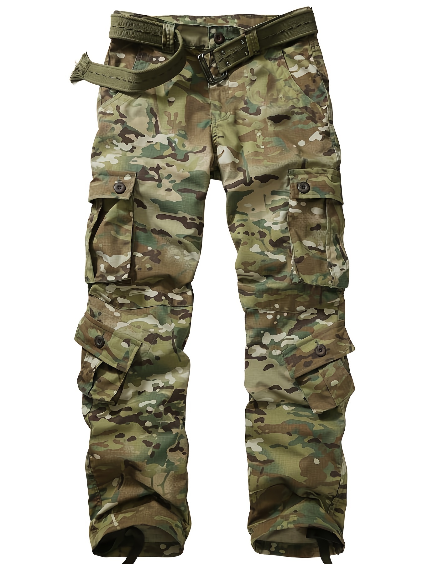 Ropa de caza para hombre, uniforme táctico de camuflaje verde, camisa de  combate, pantalones, traje militar, ropa de francotirador Airsoft, conjunto  BDU del Ejército de EE. UU.