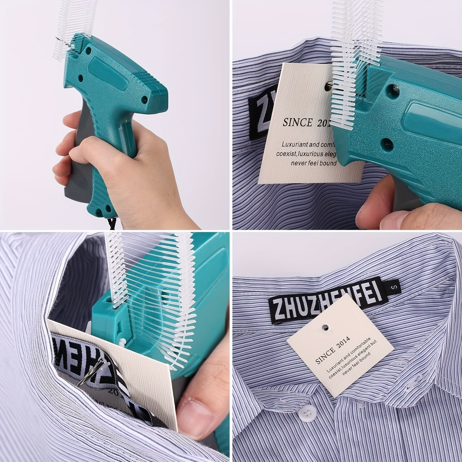 Pistola de etiquetado para ropa, kit de pistola de fijación de etiquetas de  precio minorista para etiquetadora de ropa con 6 agujas y 1000 púas de