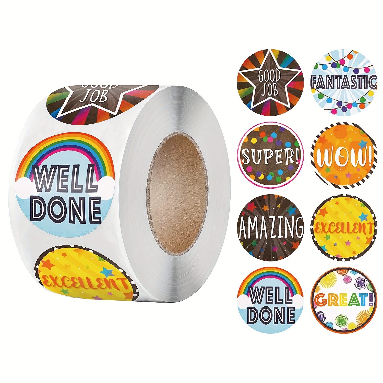 500 Pieces Inspirational Quote Stickers Roll Laser Encouraging Stickers  Inspiring Planner Label Stickers Holographic Round Decal For Kids Adults  Book