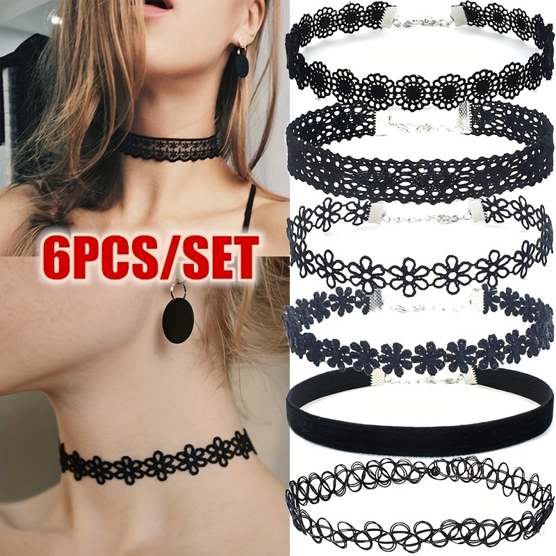 3Pcs Tattoos Bracelet Necklace Ring Set Teen Girls Kids Pendant