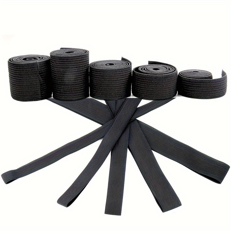 5Pcs Adjustable Elastic Band For Wigs Sewing Black Wig Band 2.5Cm, 3Cm,  3.5Cm Width Wig Accessories Wig Fixed Material