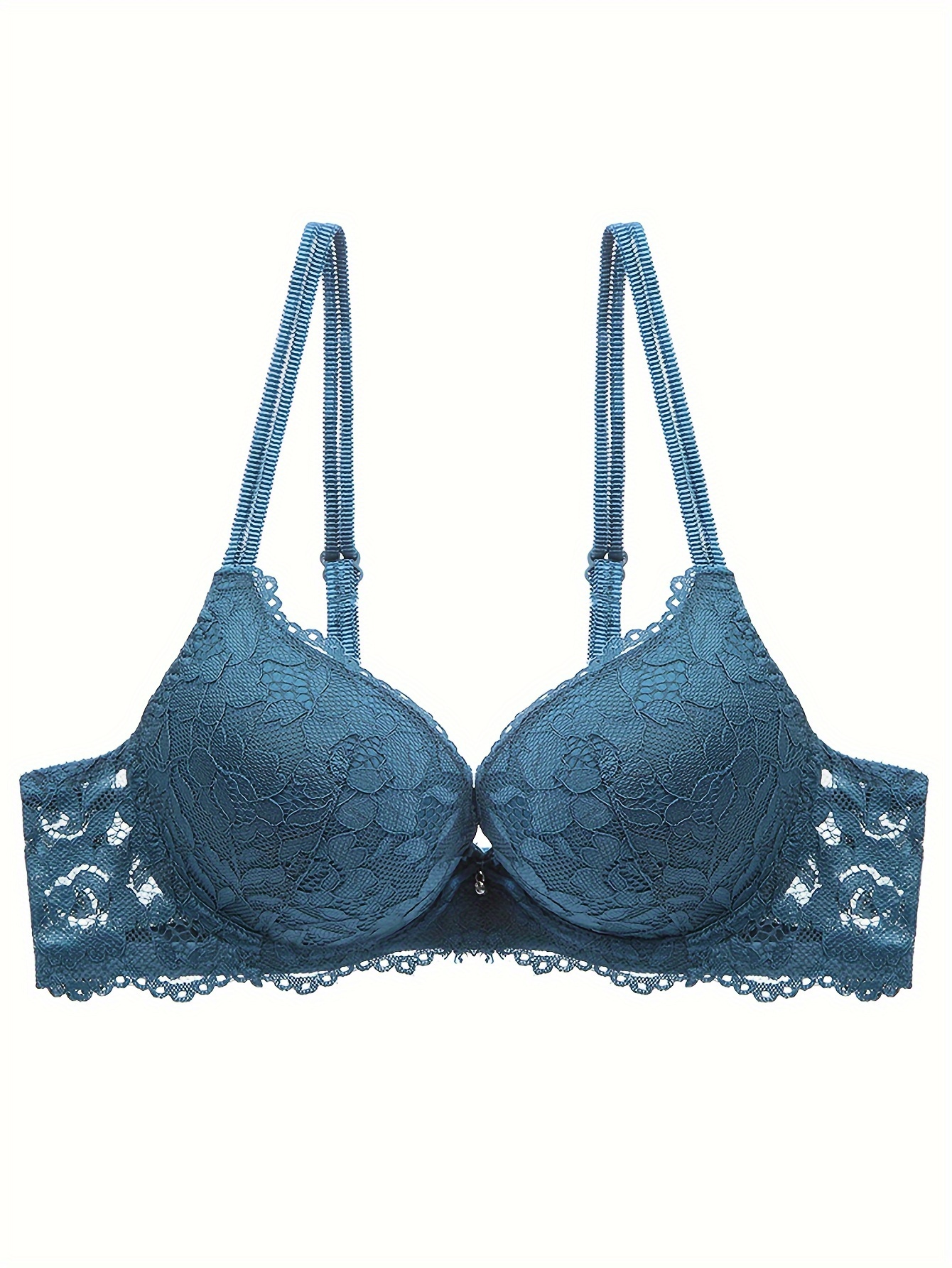 Contrast Lace Balconette Bras Push Anti sagging Everyday Bra - Temu Canada