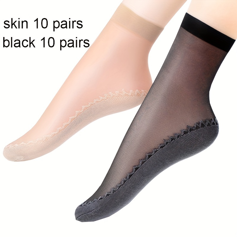 Sheer Ankle Sock Lady Nylon Socks Women Ankle High Sock - Temu Canada