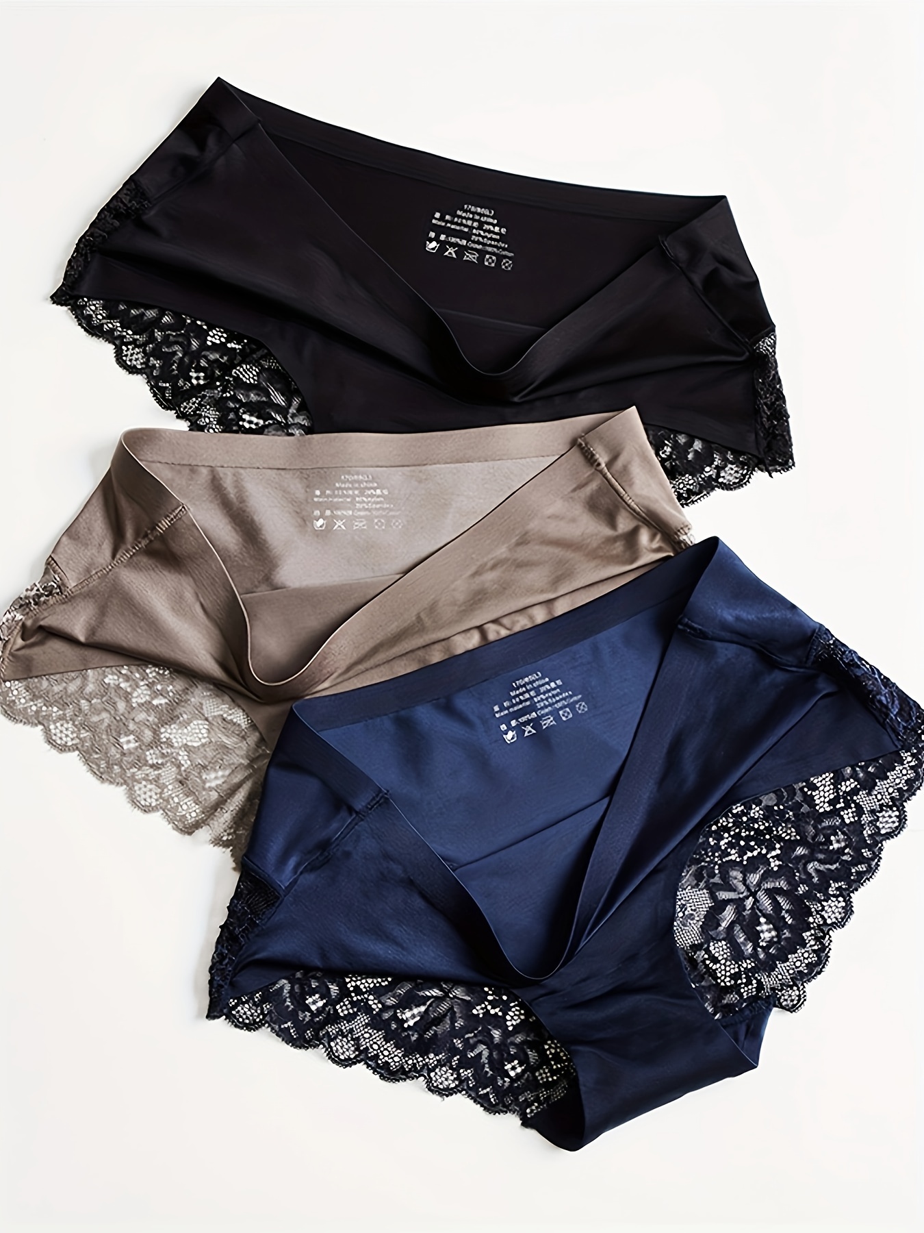 Women Soft Silk Satin Breathable Panties Briefs Underwear Lingerie Knickers  Gift