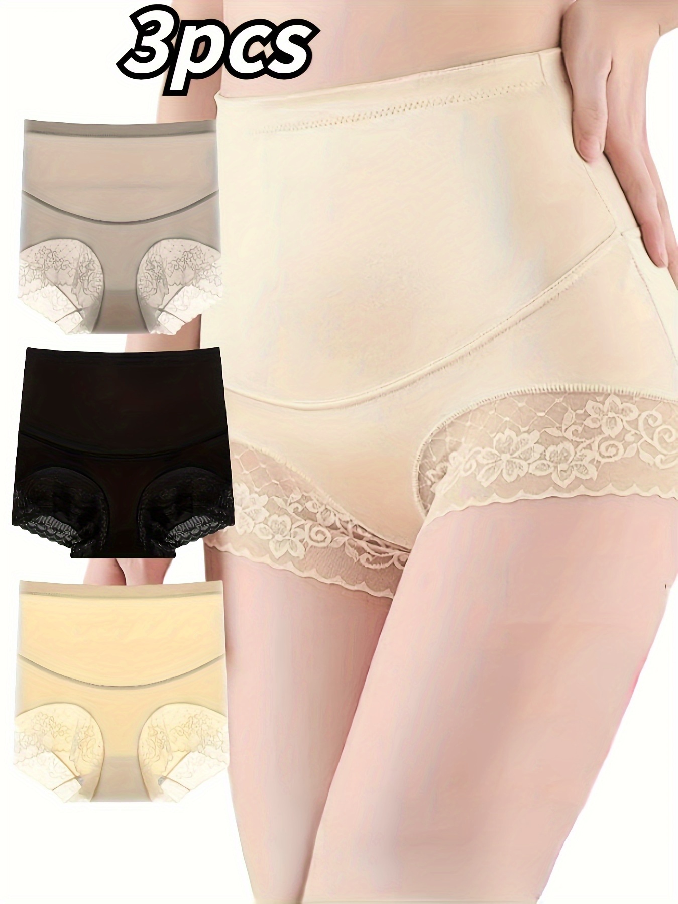SCARBORO Adjustable Shaping Panties, Lace Trim High Waist Tummy Control  Butt Lifter Slim Shorts, Women's Underwear & Shapewear
