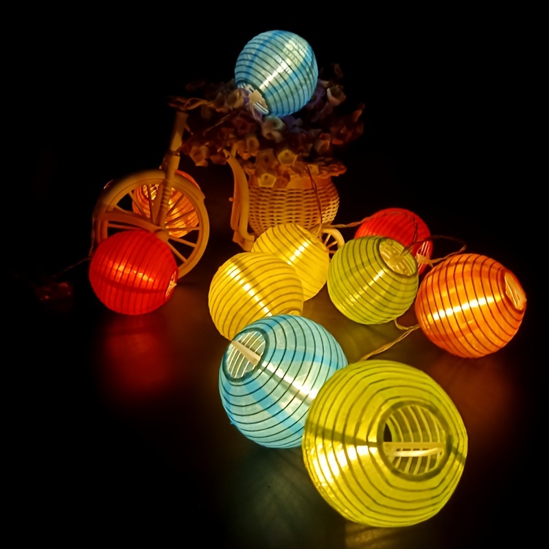 16pcs Colorful Paper Lanterns Multi-Color Chinese/Japanese Hanging Round  Paper Lantern, For Wedding, Birthday, Classroom,Party, Home Decoration( 4/6/