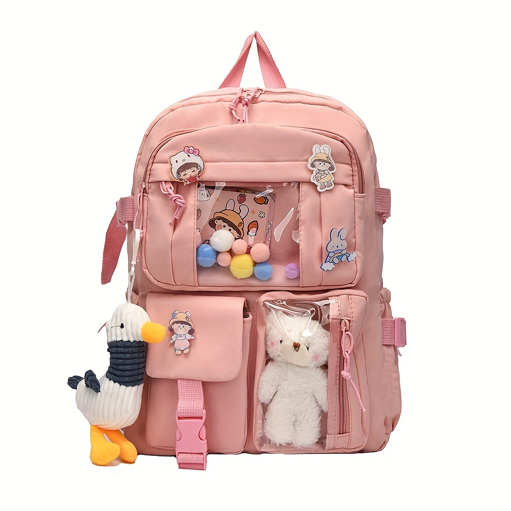Lindas mochilas para niñas, mochila kawaii, mochila estética para niñas  adolescentes, bonita mochila rosa para niños para escuela primaria, Rosado