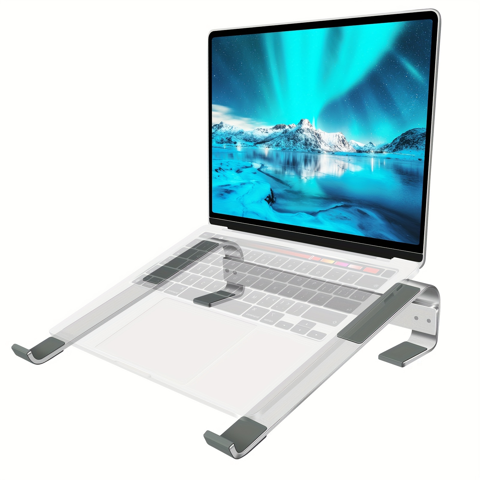  Soporte vertical para computadora de escritorio [ajustable]  Base de aluminio resistente para todas las computadoras portátiles (hasta  20.3 pulgadas) que ahorra espacio, soporte compacto moderno, : Electrónica