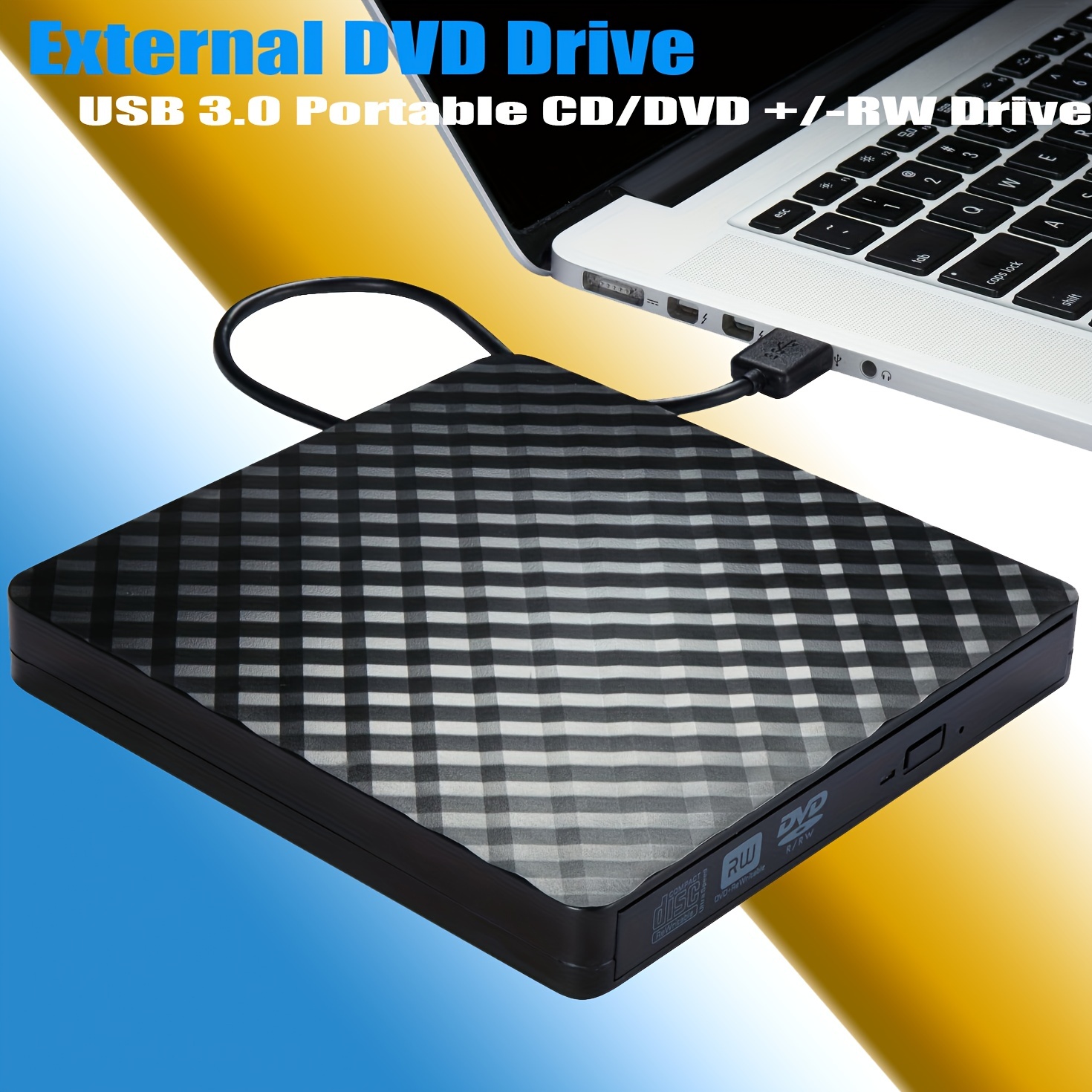 Lecteur CD/DVD externe pour ordinateur portable USB 3.0 Type - Temu Belgium