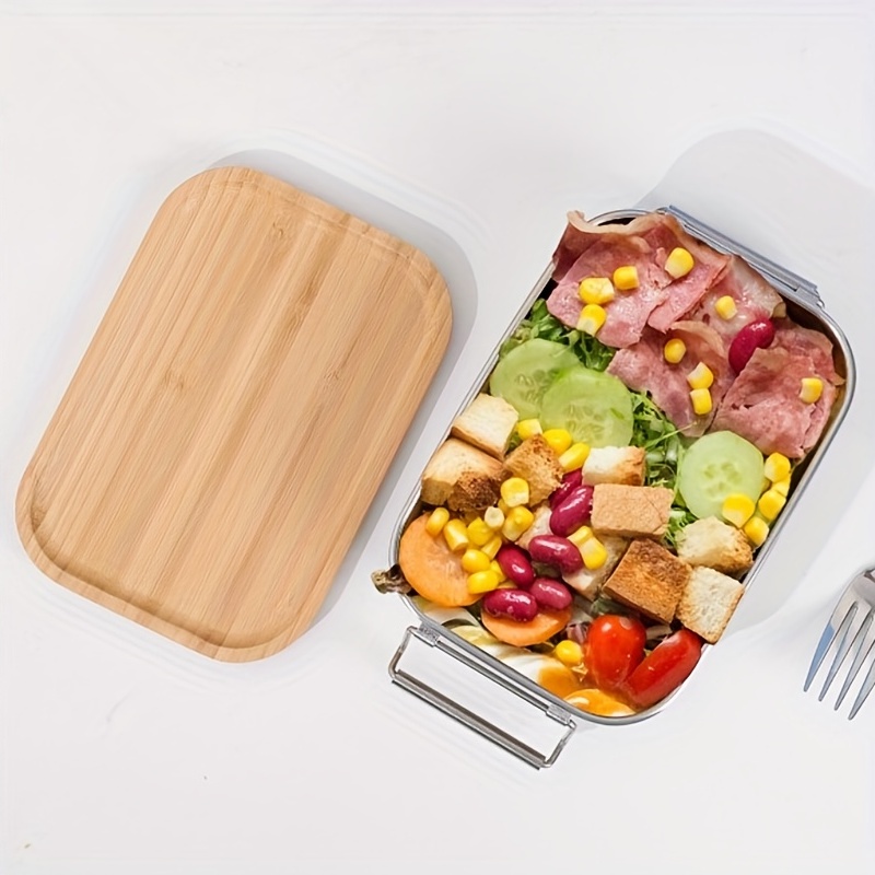 Leak-proof Food-grade Grided Stainless Steel Lunch Box With Transparent And  Visible Lid,, Microwave-safe Convenient Bento Box, For Teenagers And  Workers At School, Canteen, Back School, For Camping Picnic And Beach, Home  Kitchen
