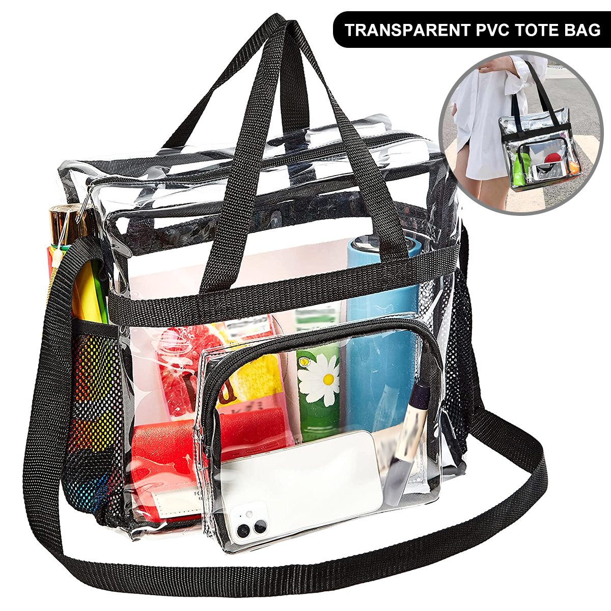  Goopreen Clear Bag Stadium Approved-Clear Crossbody Purse Bag  for Work Concert Sports : Sports & Outdoors