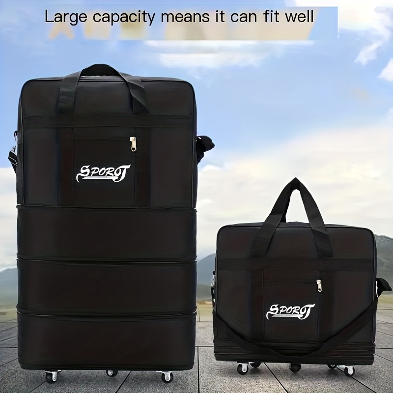 Nouvelle valise de chariot de voyage, valise à main de 20 pouces sur roues,  sac à bagages roulant de cabine d'étudiant avec crochet, sac de chariot