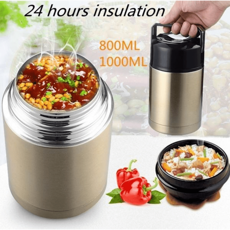 Thermos Food Flask 2L Termos Para Comida Caliente 24 Horas 304 Stainless  Steel 2.3L Vacuum Lunch Box 3 Layers Prevent Leakage Insulated Container  For