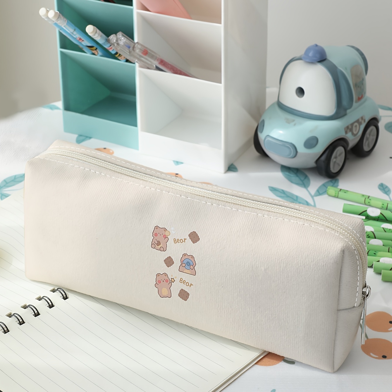 Milkjoy Cute Puppy Large Space Pencil Case Clear PVC Stationary