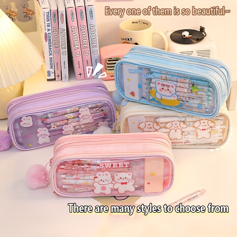 Kawaii Food Slim Pencil Case, Cute Bento Flat Pencil Case, Pink Blue Pencil  Case, Compact Pouch, Back to School Pen Case, Gift for Student, 