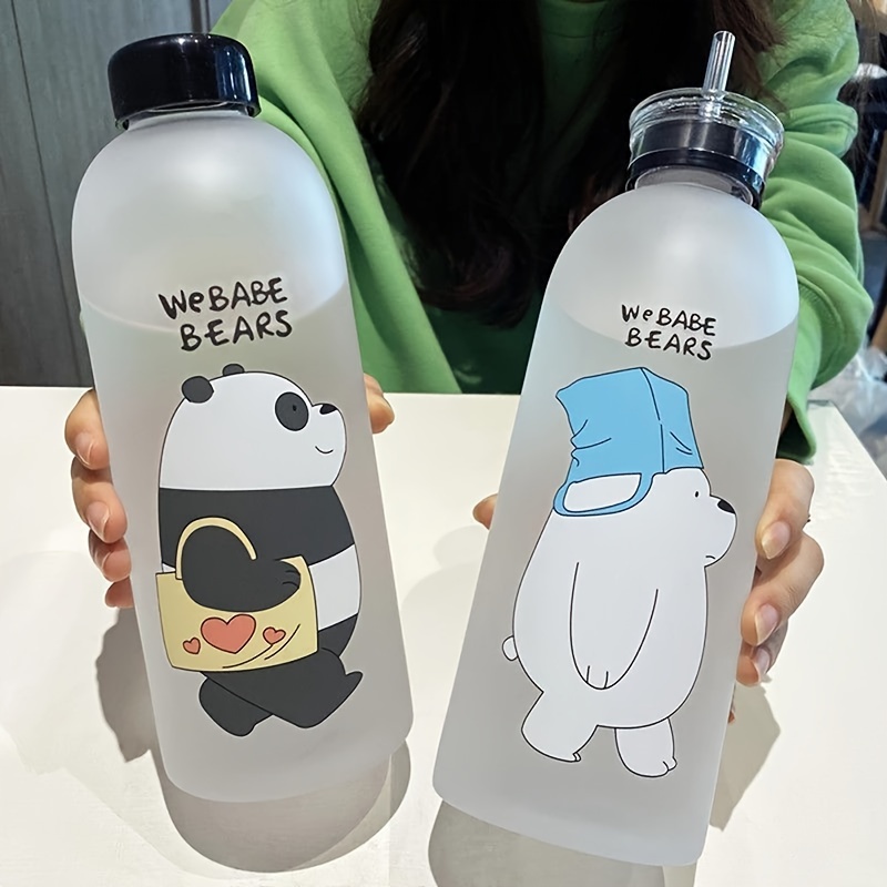 Botellas de agua aisladas con popote para niños y escuelas, diseño de  fresa, de acero inoxidable, rosa, de doble pared, mantiene el calor y el  frío