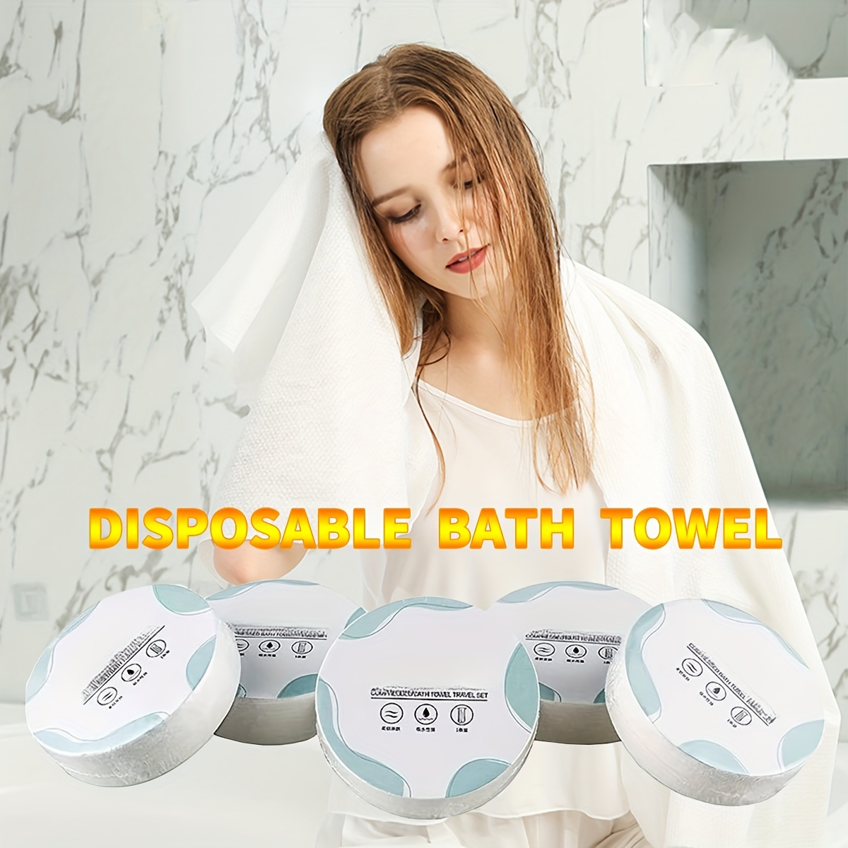 Large Disposable Bath Towels For Camping, Gym, Barber, And More -  Individually Packed And Absorbent - Temu