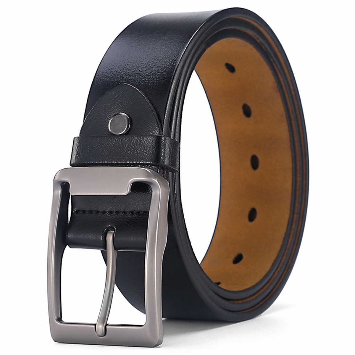 Western Large Buckle Bull Head Embossed Rivet Belt, Trendy Versatile Men's  Belt - Temu