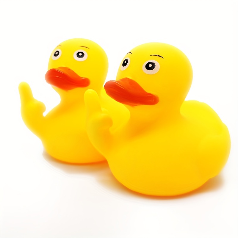 The Middle Finger Duck Naughty Duck Car Dashboard Decor Rubber Duck Bath  Toy 5X