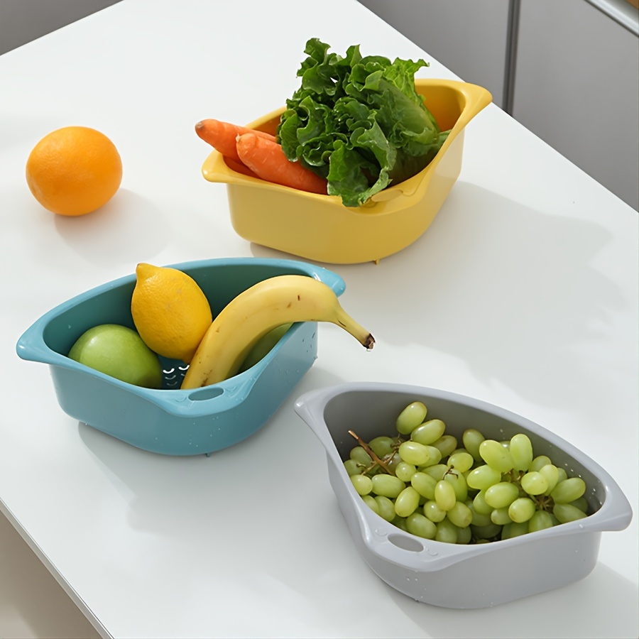 Multifunctional Plastic Colander Strainer Washing Rinse Bowl for