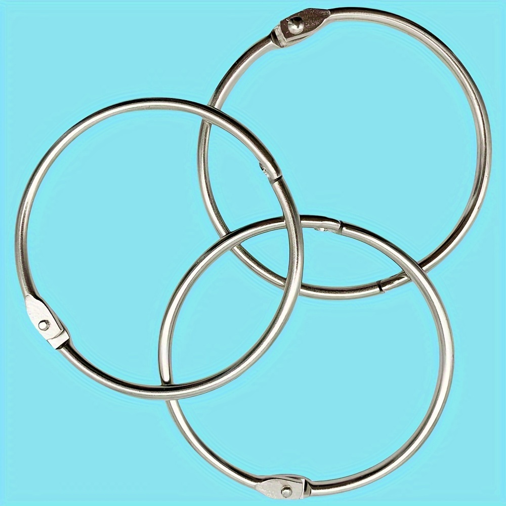 1.2 Inch Binder Rings (30 PCS), Nickel Plated Steel Book Rings, Loose Leaf  Binder Rings, Key Rings, Metal Rings For Index Cards