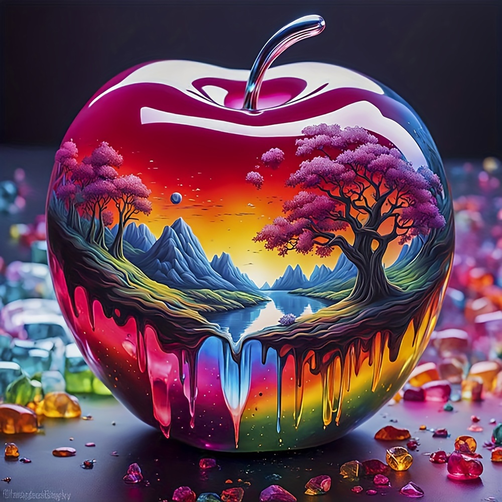 Fruit Diamond Painting Kits For Adults Abstract Diy 5d - Temu