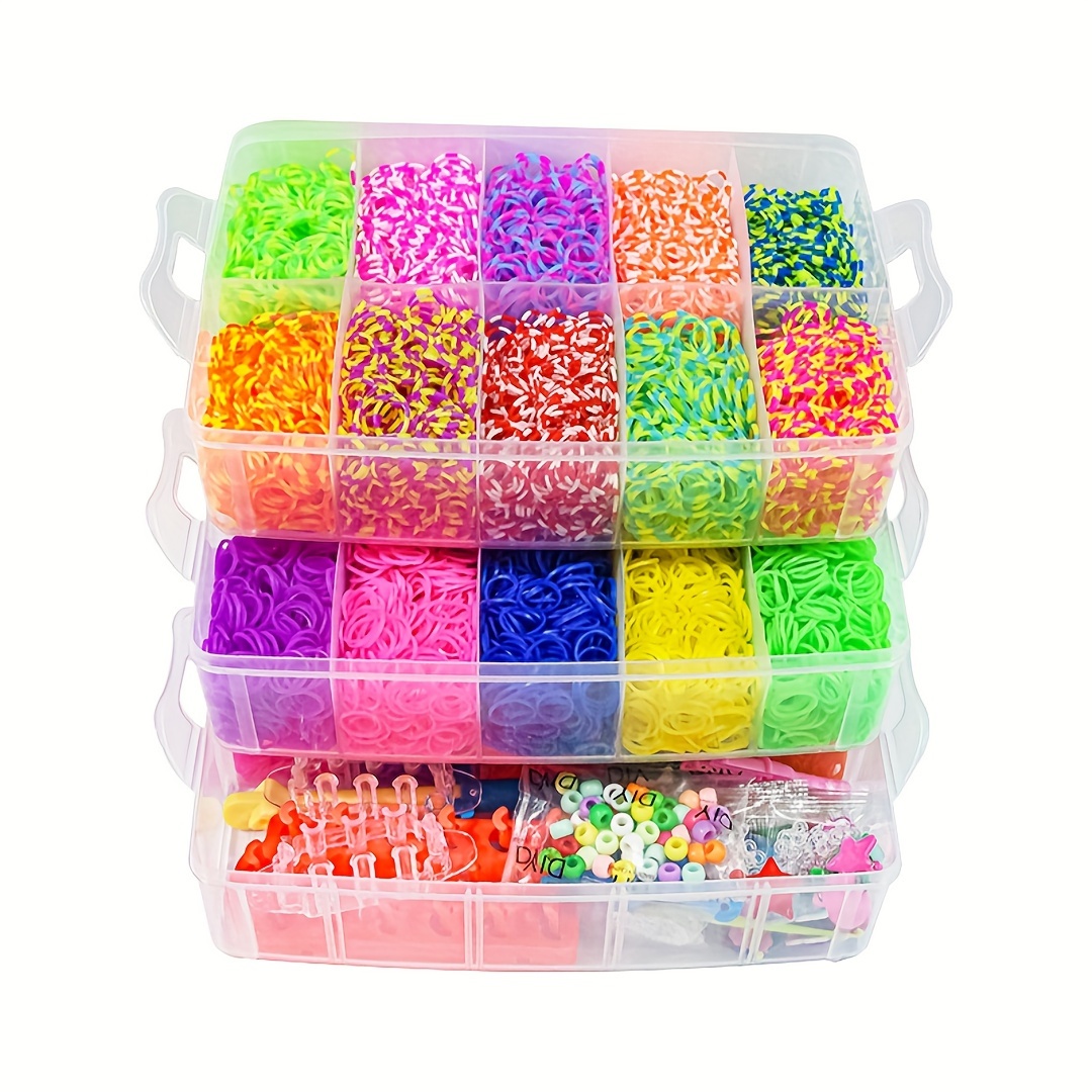 2500+ Loom Bands Kit, 30 Colors Loom Rubber Bands For Diy Refill Bracelet  Making Craft Kits, Loom Twist Bands With More Accessories In Storage Case  Fo