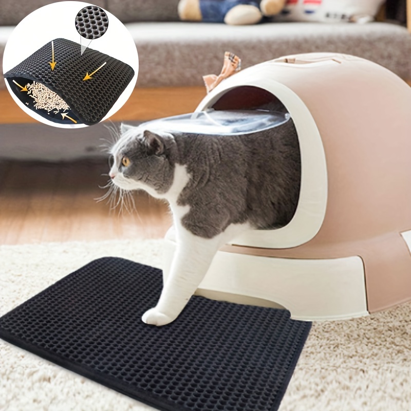 Keep Your Home Clean And Your Cat Comfy With This Waterproof Double Layer  Cat Litter Mat! - Temu