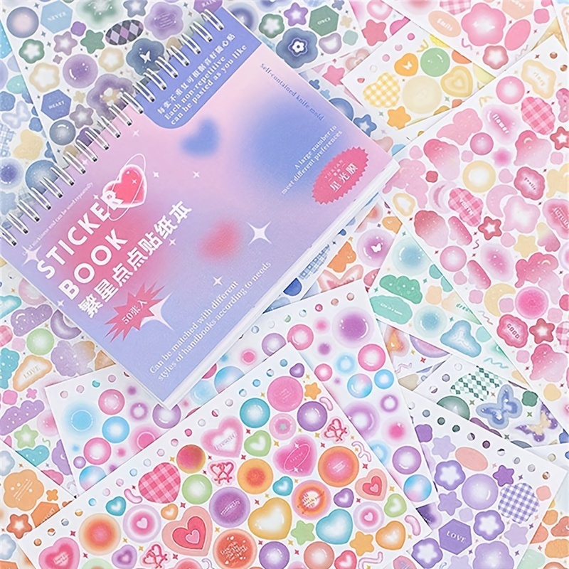 23 Sheets Kpop Deco Stickers Korean Photocard Stickers Ribbon Colorful  Confetti Glitter Letters Sticker Set Self Adhesive Alphabet Number Love  Heart