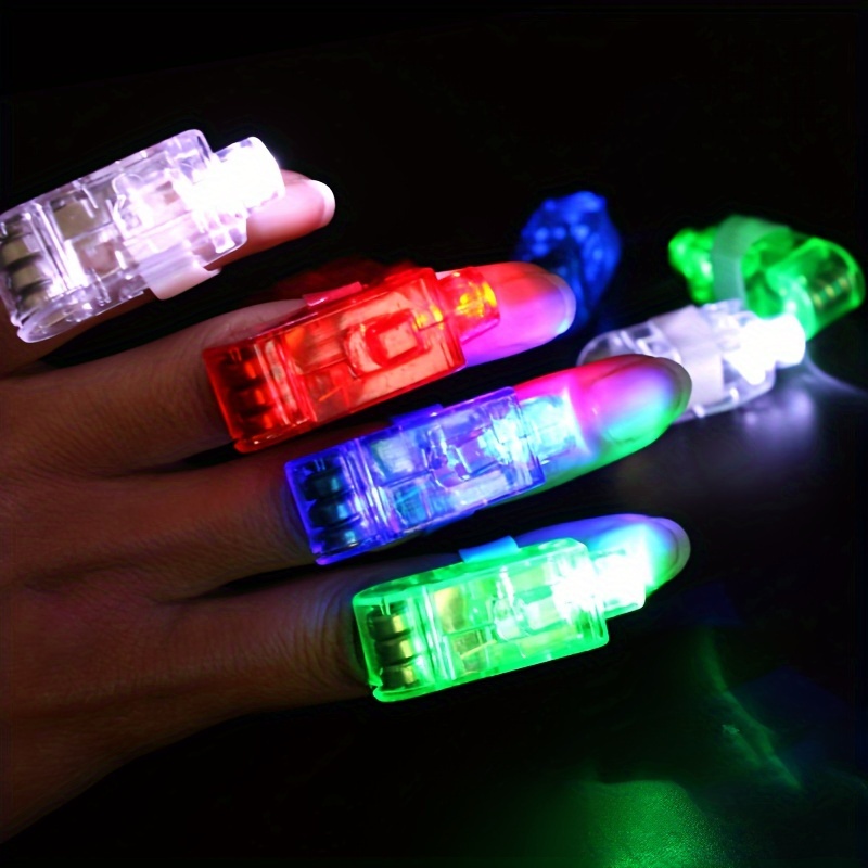 MagiSel LED Finger Lights,Lumières de Doigt, 16Pcs Coloré Clignotant Jouet,  Allume Les Jouets de Soirée de Fournitures, Enfant Doigt Lumineux Jouet de