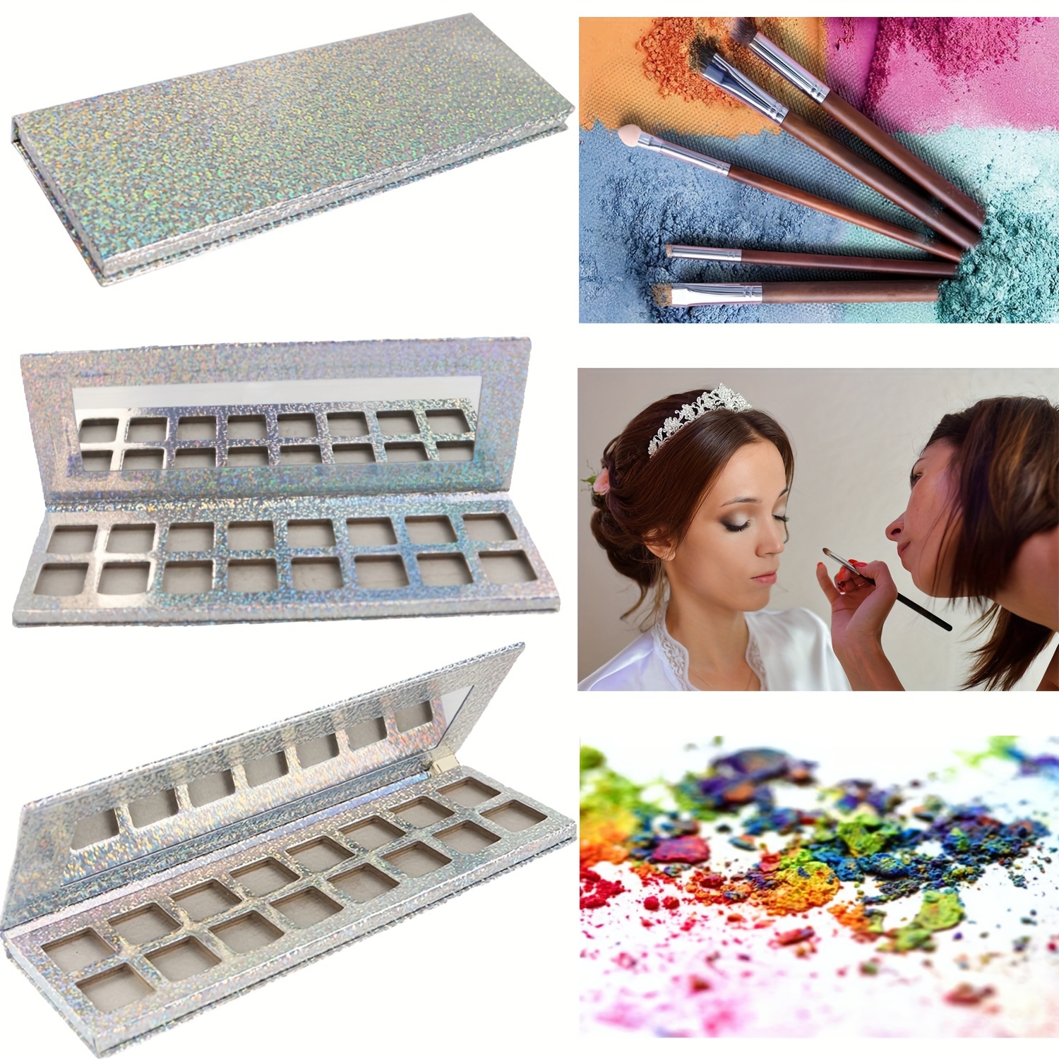 DIY Eyeshadow Palette Makeup Dispensing Box Empty Magnetic Eyeshadow  Blusher Makeup Storage Box Cosmetics Tool