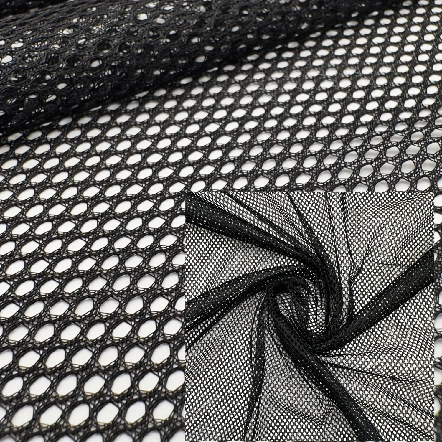 Black Fabric Mesh Fabric Polyamide Fishnet Fabric Soft Clothing Fabric  Apparel Fabric Fashion Fabric Crafts Fabric Fabric By The Meter