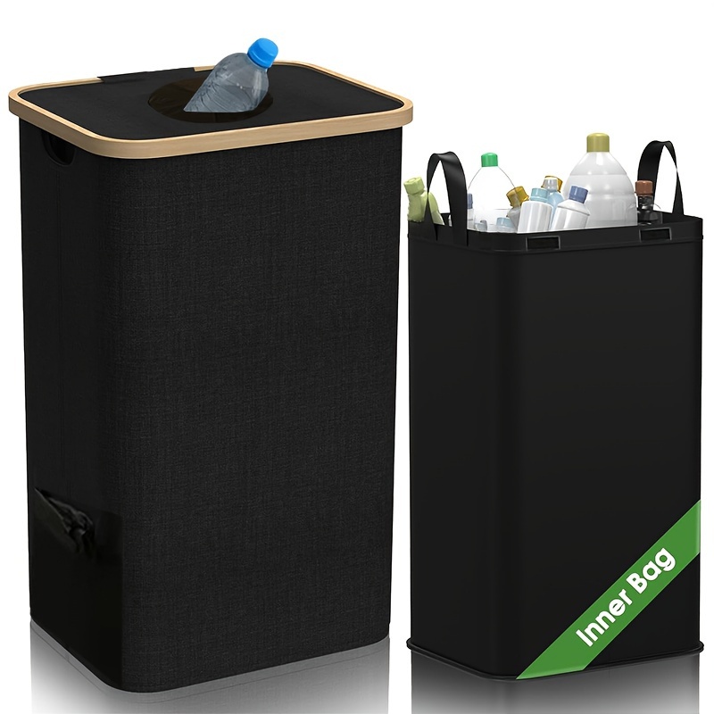 Cubo de basura de Metal para cocina, papelera de 30 litros con tapa para  sala de estar, estilo nórdico, para oficina, artículos para el hogar -  AliExpress