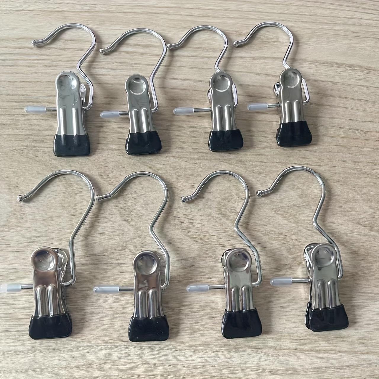 Anti-Rust Clip Space-Saving Clothespin Hat Pants Storage Hanging Travel  Hook, 15Pcs Laundry Hanging Hooks with Clips Boot Hanger Heavy Duty Clothes