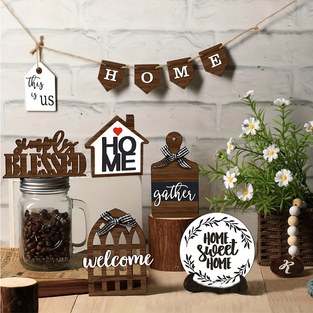 1set Nuevo Producto Home Logo Ventana Bandeja Decorativa - Temu