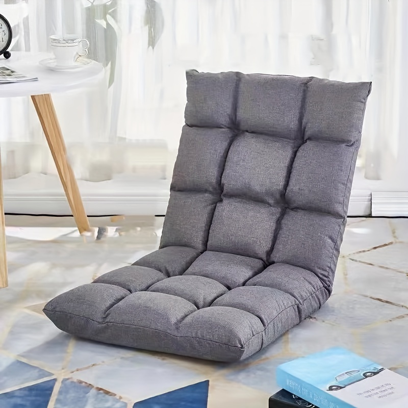 Funda para silla puff gigante transpirable y cómoda para sala de estar de  adultos, puf redondo, suave y esponjoso, sin relleno, sofá perezoso, azul