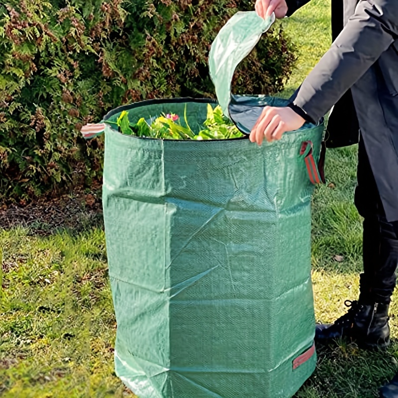 Sac pliable pour feuilles et déchets de jardin 120L avec base respirante