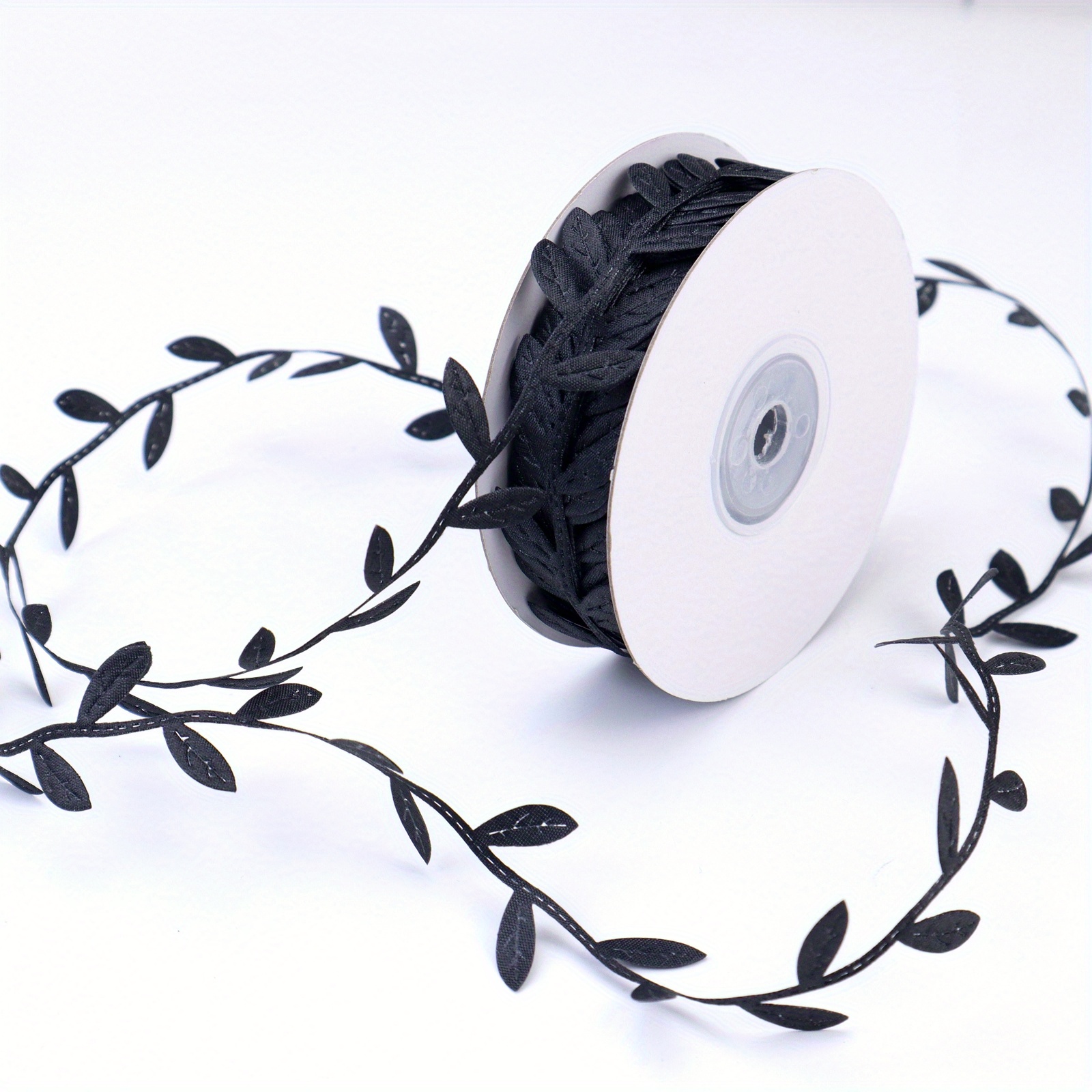 20 Yards Leaf Ribbon Olive Green Leaves Leaf Trim Ribbon - Temu