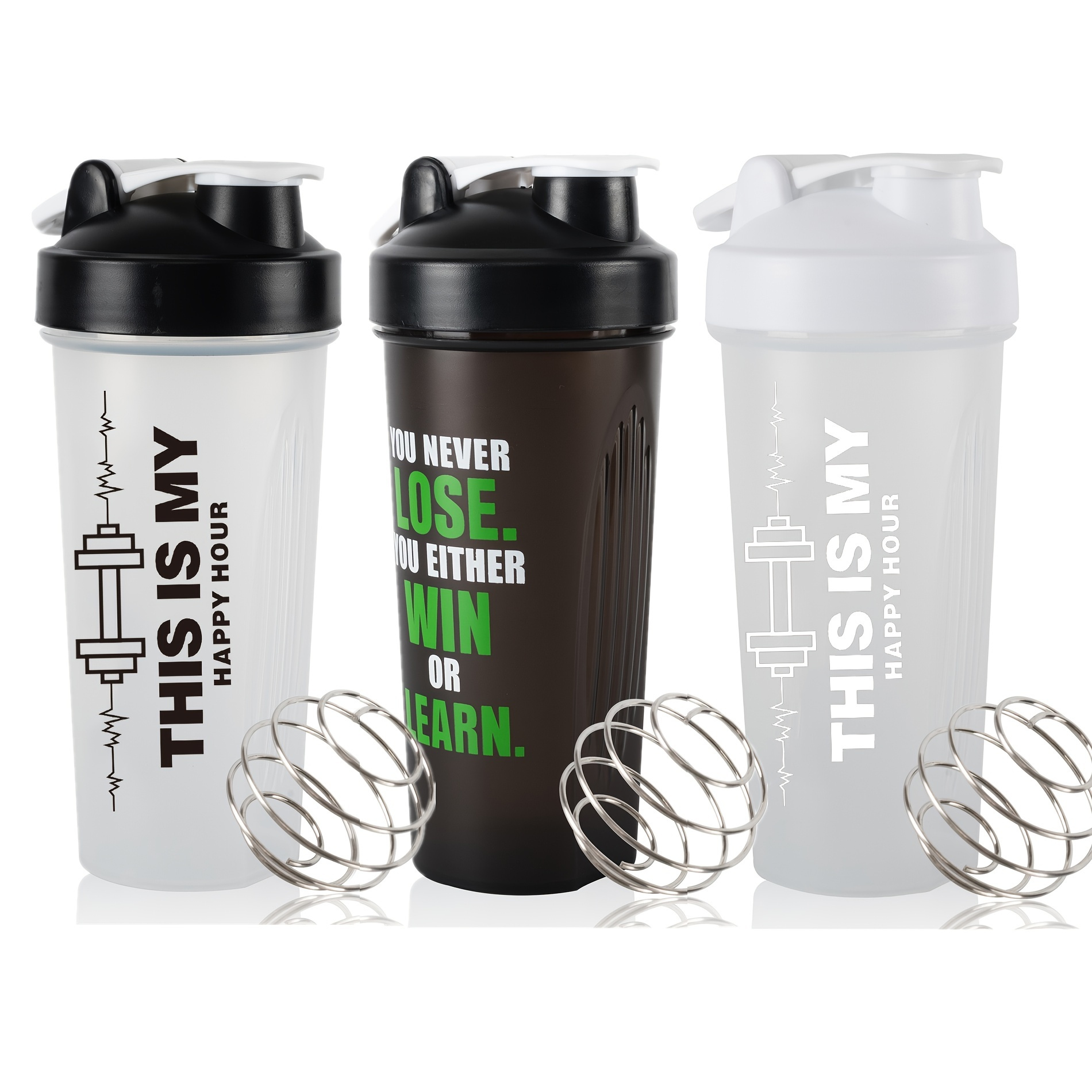 1Pc, 24 OZ Shaker Bottle for Protein Mixes, Leakproof Portable Clear Shaker  Cups for Workout