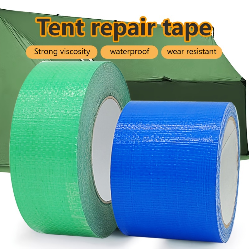 Tent Repair And Leak Proof Tape, Green Tarpaulin Repair Tape, Single Sided  Cloth Base, Strong And High Adhesive Canvas, Tent Repair And Leak Proof  Special Adhesive Tape - Temu Spain