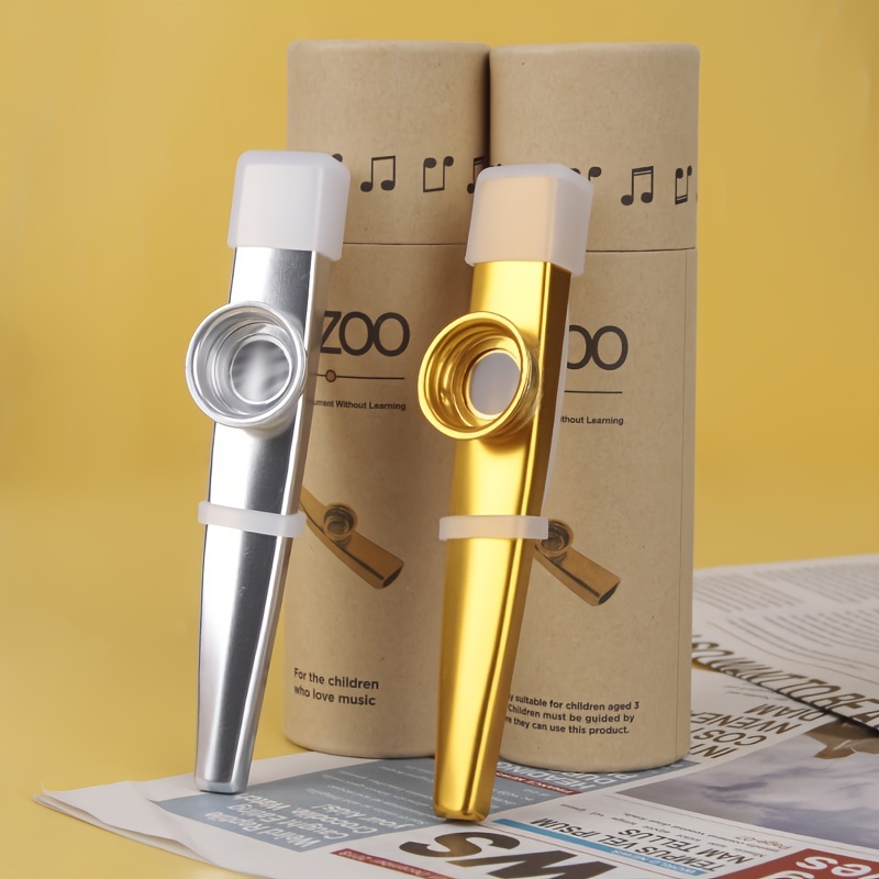 Kazoo Professionnel avec 5Pcs Flûte Diaphragme Réglable Tone Kazoo  Instrument de Musique pour Débutants (Argent)