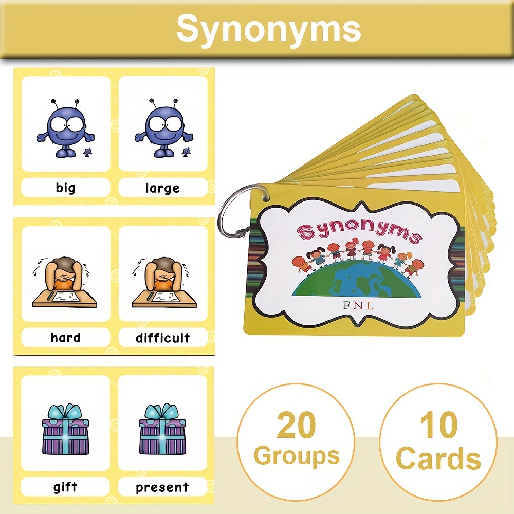 synonyms picture cards