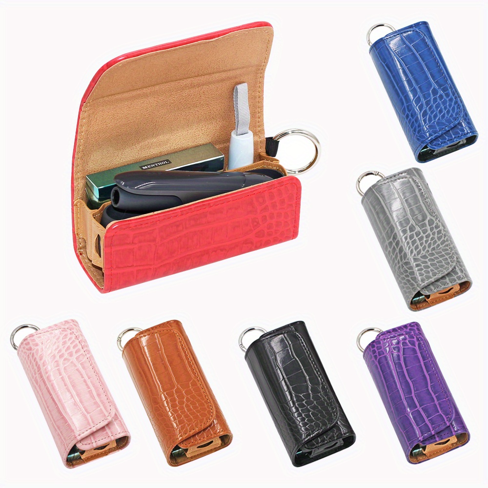 11 Colors Macaron Color Book Leather Cover Iqos 3duo Cases - Temu